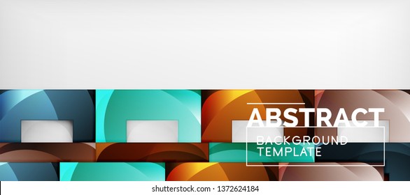 Square background, abstract squares on grey, business or techno template. Vector illustration