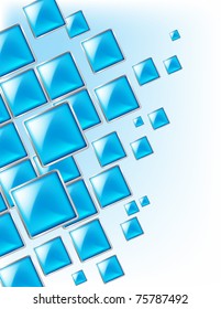 Square background abstract of techno style. Illustration for design.