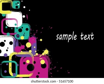 square background with blots