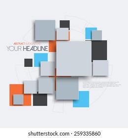 Square Background. Can be used for Business brochure or advertising. Vector