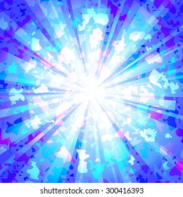 Square background of colorful flash and lighting  