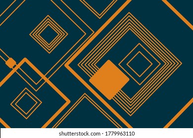 quadratisches Hintergrunddesign mit fantasievollen Farben