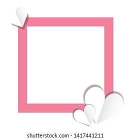 square background design with heart