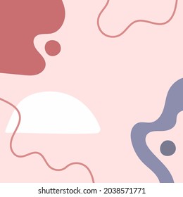 Square background drawn by hand. Modern template for design. Simple vector illustration.