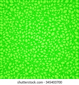 Square background entirely filled with branches and green leaves. Continuous texture design.