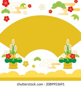 Square background illustration of New Year holidays.