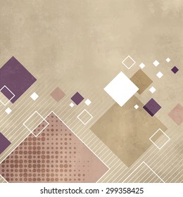 Square background in light beige color with soft retro texture