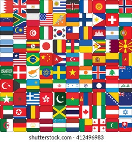 square background made of world flag icons