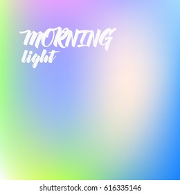 Square background with morning light colors with quoatation.