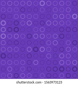 Square background pattern from circles on a deep purple background