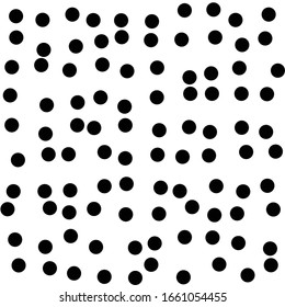 Square background pattern from geometric shapes. The pattern is random filled with big  black circles. Vector illustration on white background