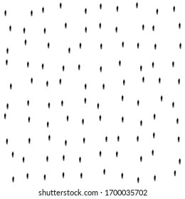 Square background pattern from geometric shapes. The pattern is random filled with black burkini symbols. Vector illustration on white background