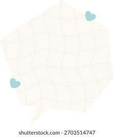 Square background with quilted texture, corner heart detail, and border.