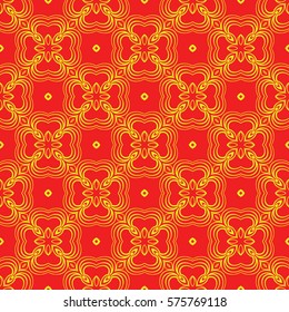 square background with seamless geometric pattern. ethnic ornament. vector illustration. for decor, fabric, print, wallpaper