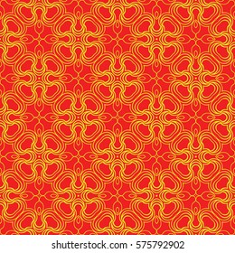 square background with seamless geometric pattern. ethnic ornament. vector illustration. for decor, fabric, print, wallpaper