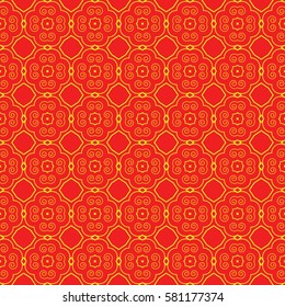 square background with seamless geometric pattern. ethnic ornament. vector illustration. for decor, fabric, print, wallpaper