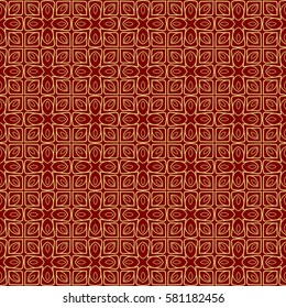 square background with seamless geometric pattern. ethnic ornament. vector illustration. for decor, fabric, print, wallpaper