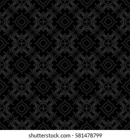 square background with seamless geometric pattern. ethnic ornament. vector illustration. for decor, fabric, print, wallpaper