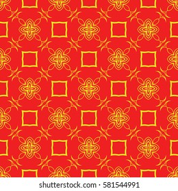 square background with seamless geometric pattern. ethnic ornament. vector illustration. for decor, fabric, print, wallpaper