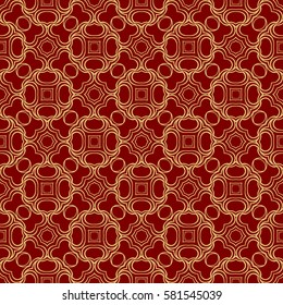 square background with seamless geometric pattern. ethnic ornament. vector illustration. for decor, fabric, print, wallpaper