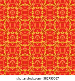 square background with seamless geometric pattern. ethnic ornament. vector illustration. for decor, fabric, print, wallpaper