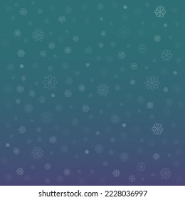  Square background and snowflake snowfall  Abstract  mysterious purple   green background  Christmas vector card  Winter Christmas   New Year background  Vector illustration 