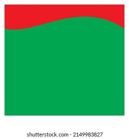 a square background template that has 3 colors, namely red, green and white.
