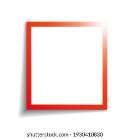 Square background with tilted frame and blank copy space. Vector illustration