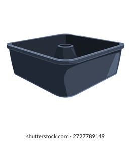 Panela de cozedura quadrada com um centro, pronta para a massa e cozedura, prazer culinário promissor