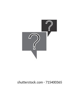 Square Balloon dialog logo design vector