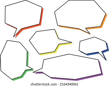 Square balloon set (colorful shadows)