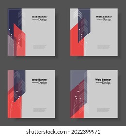 Square banner abstract with business growth concept for website and social media post.