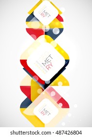 Square banner geometric template, vector