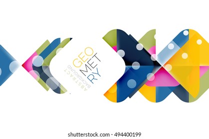 Plantilla geométrica de banner cuadrado, vector