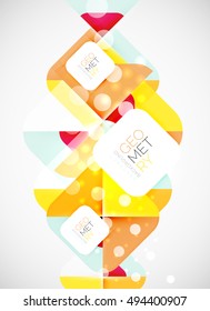 Square banner geometric template, vector