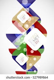 Square banner geometric template, vector