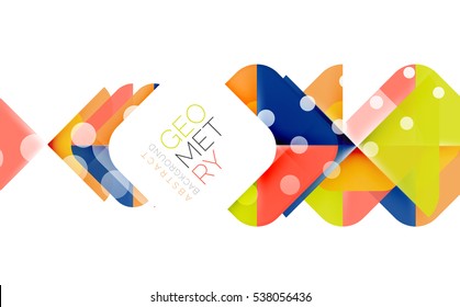 Square banner geometric template, vector