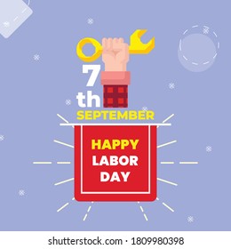 It is square banner for the great labor day of USA on 7th September. Labor character have been added with is easily editable. As it is square banner, it is perfect for any social media platforms.