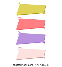 Square banner, hot color, isolated on white background, suitable for designing and presenting various topics