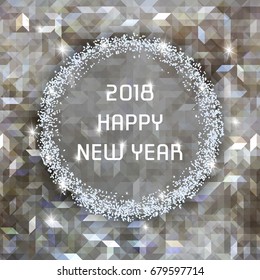 A square banner with the inscription: Happy New Year. Cover for the calendar.