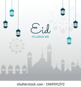 Square Banner Islamic Event Eid Mubarak 