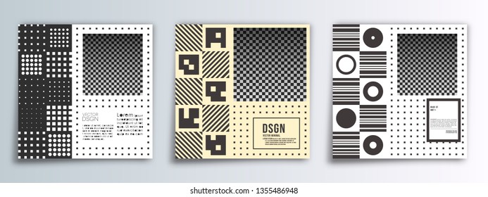 Square banner minimal design background for web banners, social media post, cover brochure or flyer. Vector illustration.