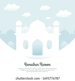 Square banner ramadhan kareem. Islamic background vector