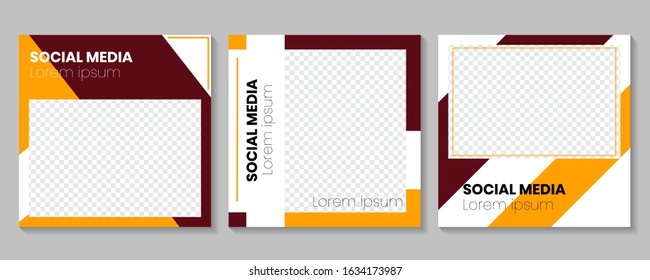 square banner with simple corporate posts, Easy Use in banners, promotion designs, branding company, bloggers, designers, shop owners, entrepreneurs and businesses. Social media post template. Vector