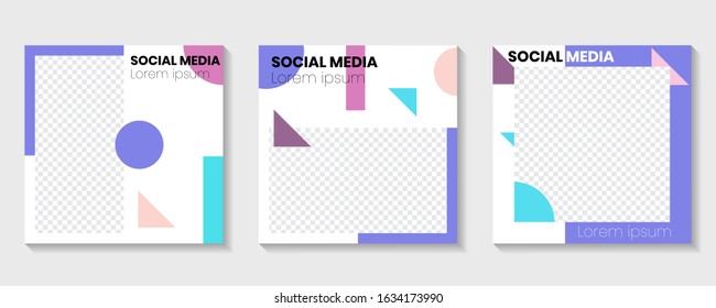 square banner with simple corporate posts, Easy Use in banners, promotion designs, branding company, bloggers, designers, shop owners, entrepreneurs and businesses. Social media post template. Vector