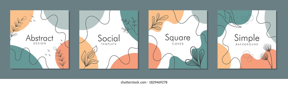Square banner template for social media posts, mobile apps, banners design and web/internet ads. Trendy abstract square template with colorful concept.