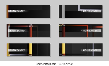 square banner vector collection. stone and brick gradient color composition