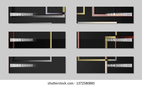 square banner vector collection. stone and brick gradient color composition