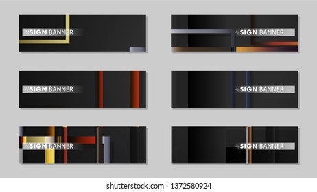 square banner vector collection. stone and brick gradient color composition