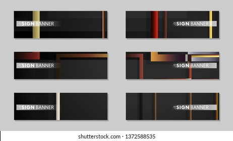 square banner vector collection. stone and brick gradient color composition